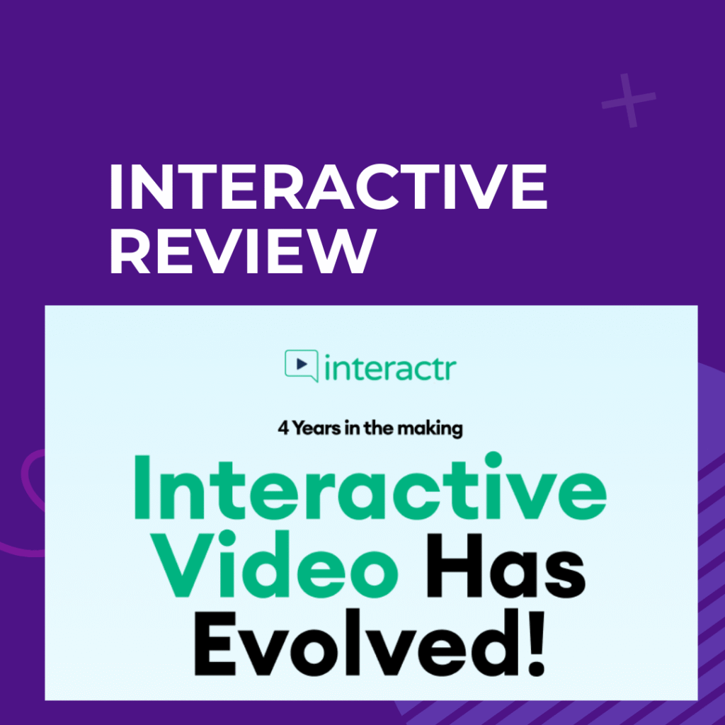 Screenshot of Interactr AI interactive video creation tool on a computer screen