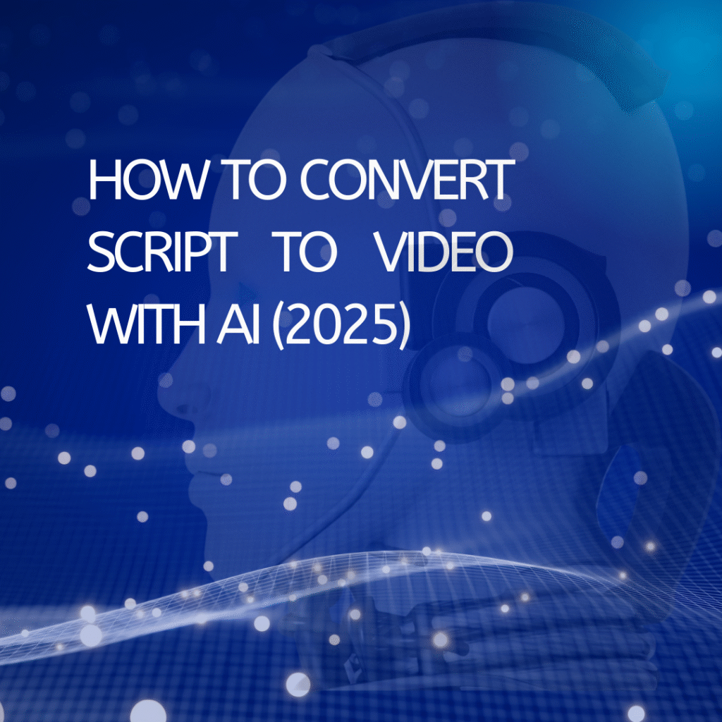AI converting script to video concepts—text prompts transforming into narrated videos using top AI video tools