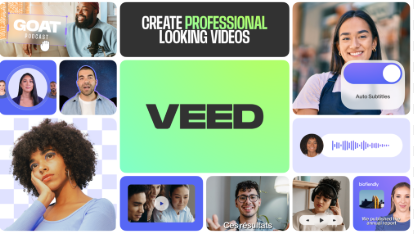 Veed Studio interface for online video editing
