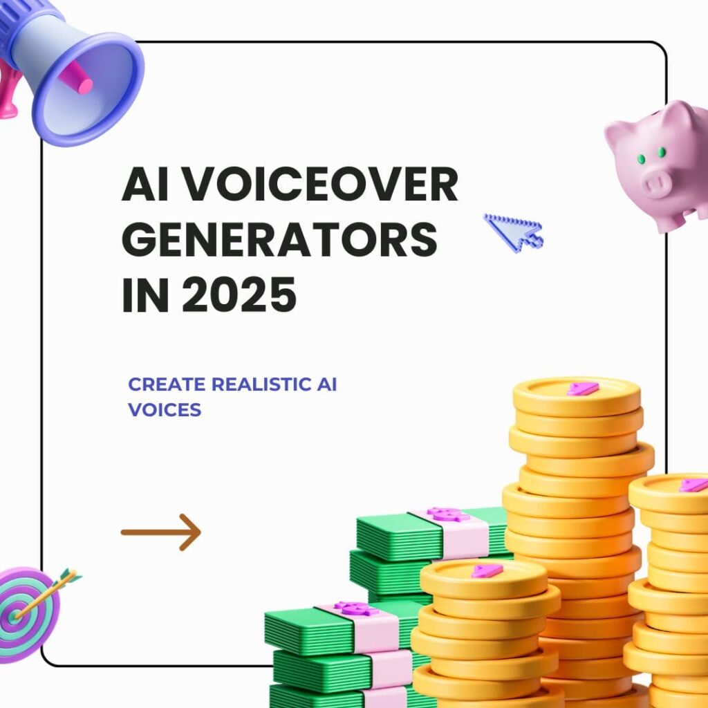 AI voiceover generator interface showing realistic voice creation process