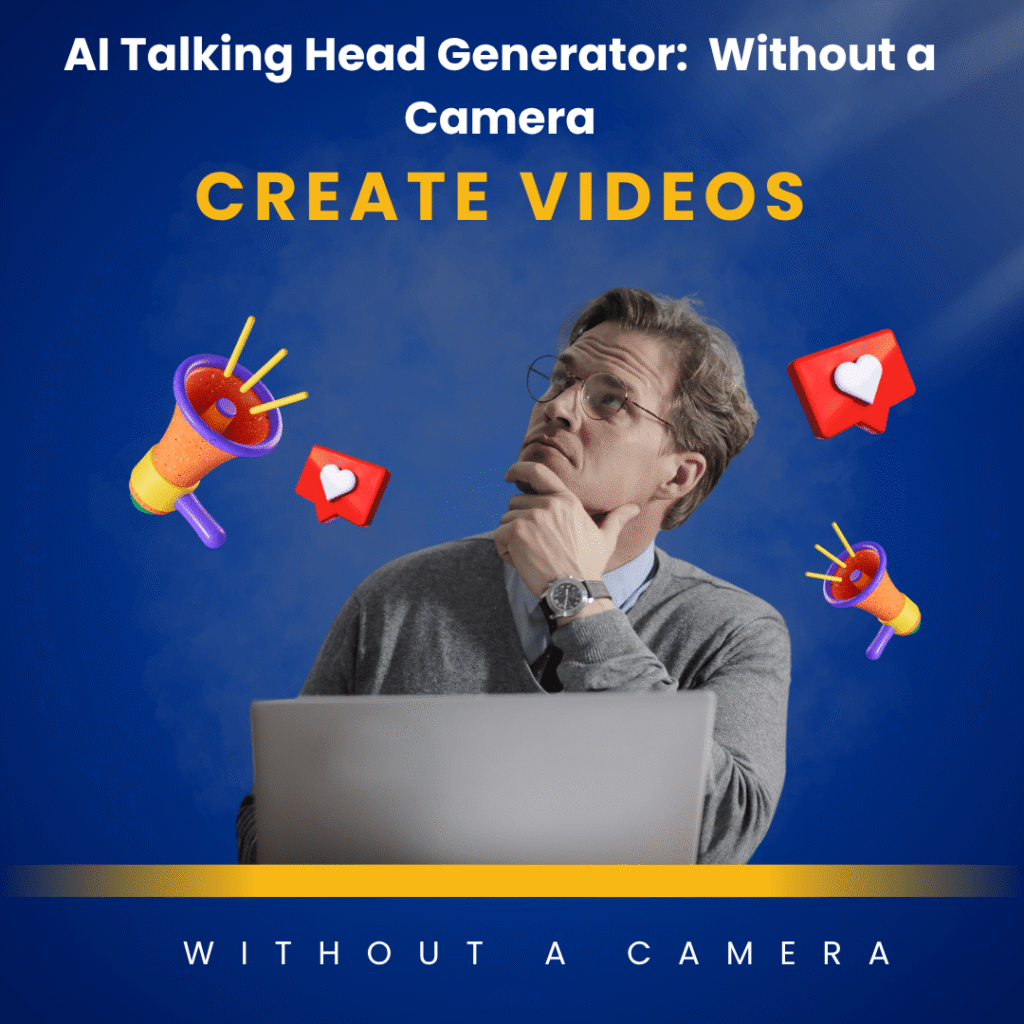AI talking head generator for marketing videos without being on camera