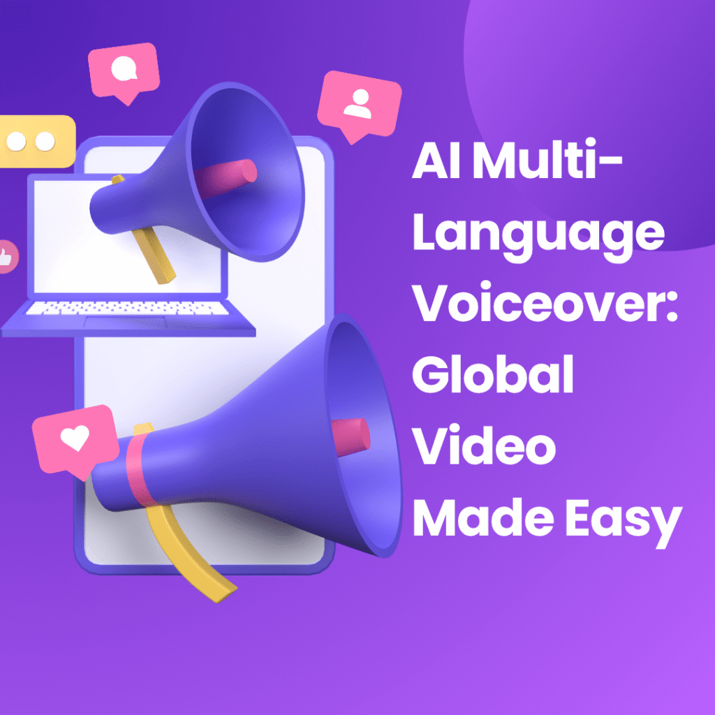 ai multi-language voiceover tool interface showing multilingual dubbing features