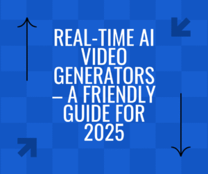 Illustration of real-time AI video generator creating live AI videos instantly