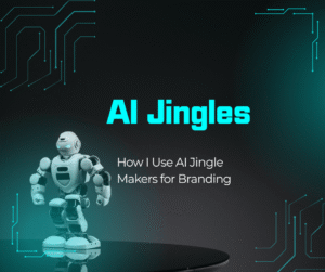 Creator using AI jingles and AI intro music tools to build personal branding